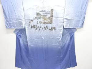 アンティーク　大名行列模様男物長襦袢